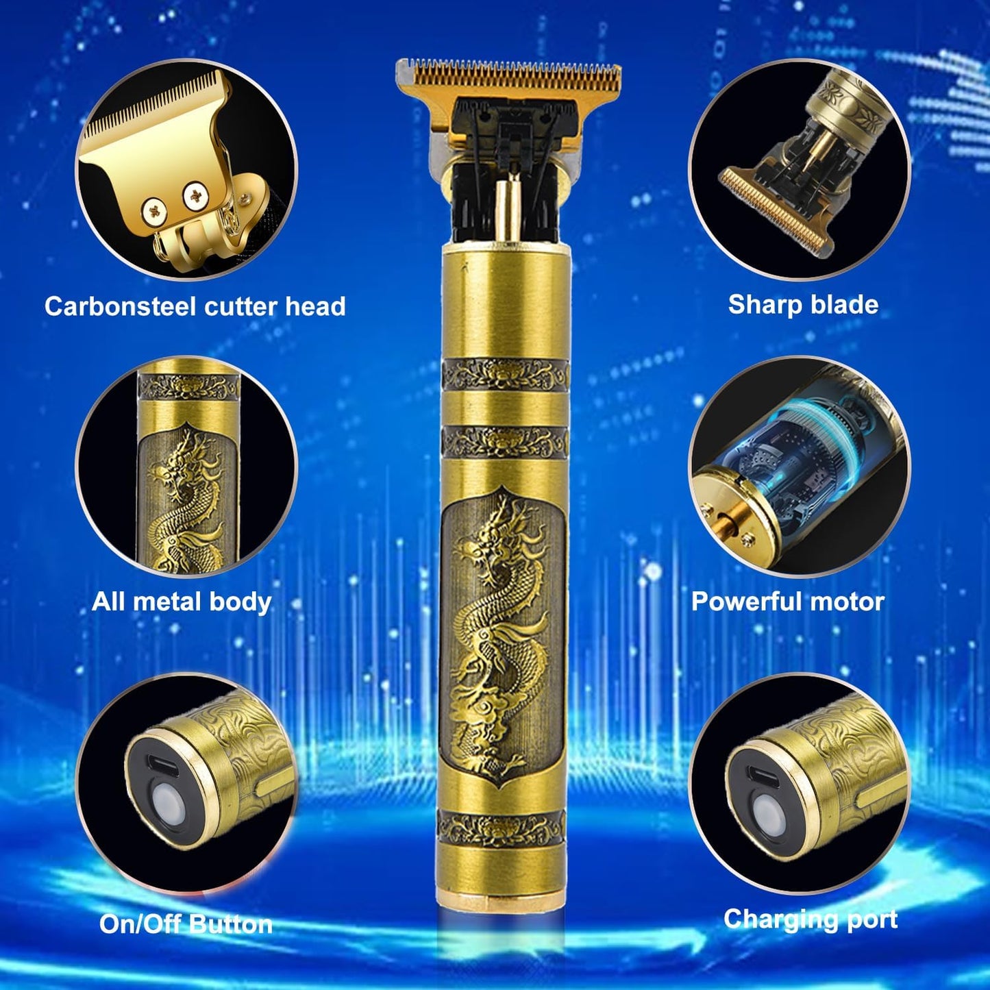 Vintage T9 Professional Beard & Hair Trimmer for Men