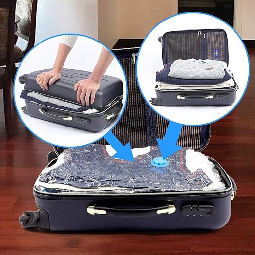 5Pcs Vacuum Seal Storage Bags With Pump