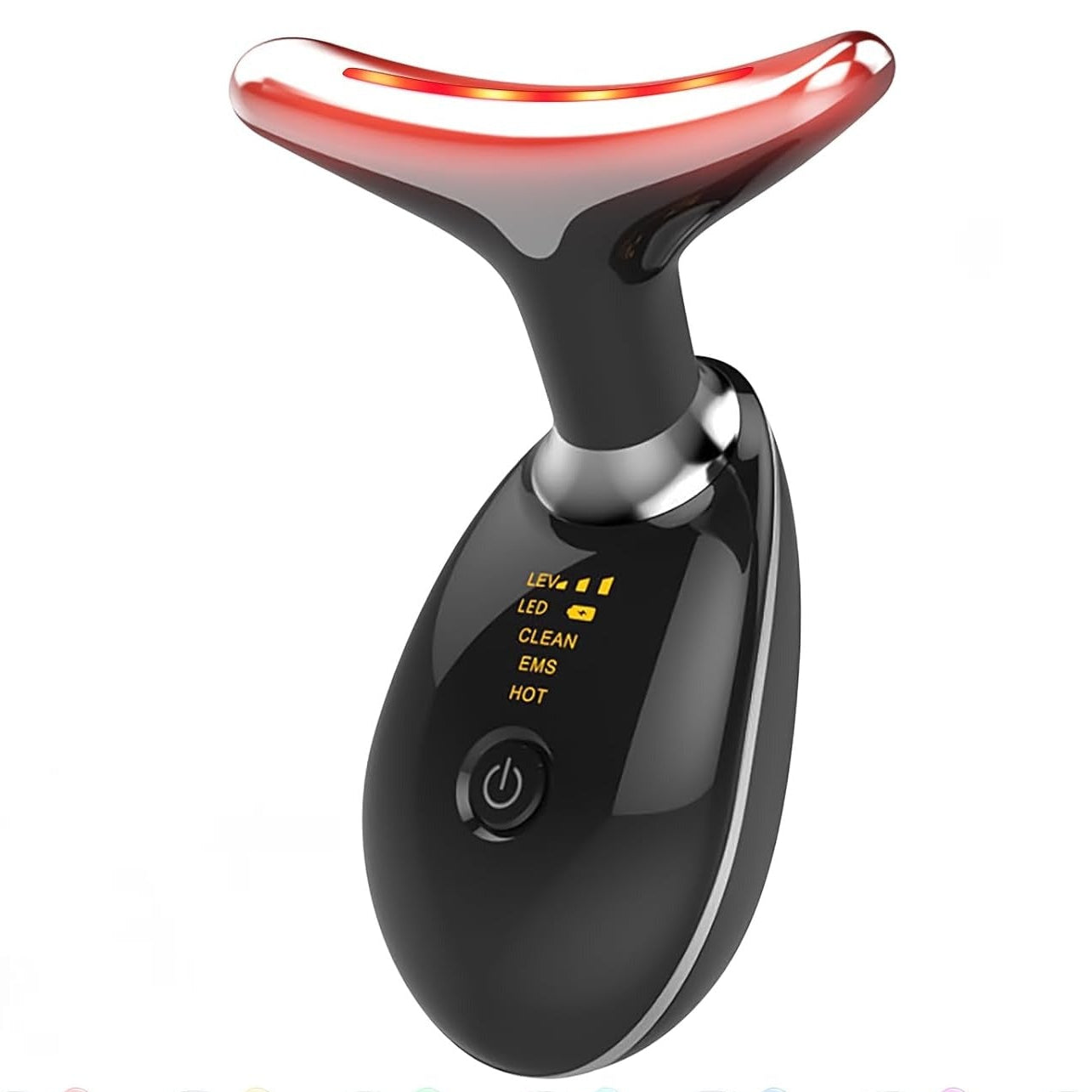 EMS Face Lifting Massager with Red Light Therapy | Facial, Neck & Eye Microcurrent Vibrating Massage Tool | Anti-Wrinkle Skin Tightening Device (Random Color)