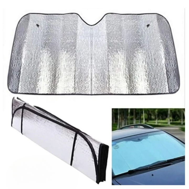 Universal Car Windscreen Sunshade 130 by 60 CM,For Hatchback ,Small Cars ,,Anti heat material -Universal Car Sun shade 130 by 60 CM