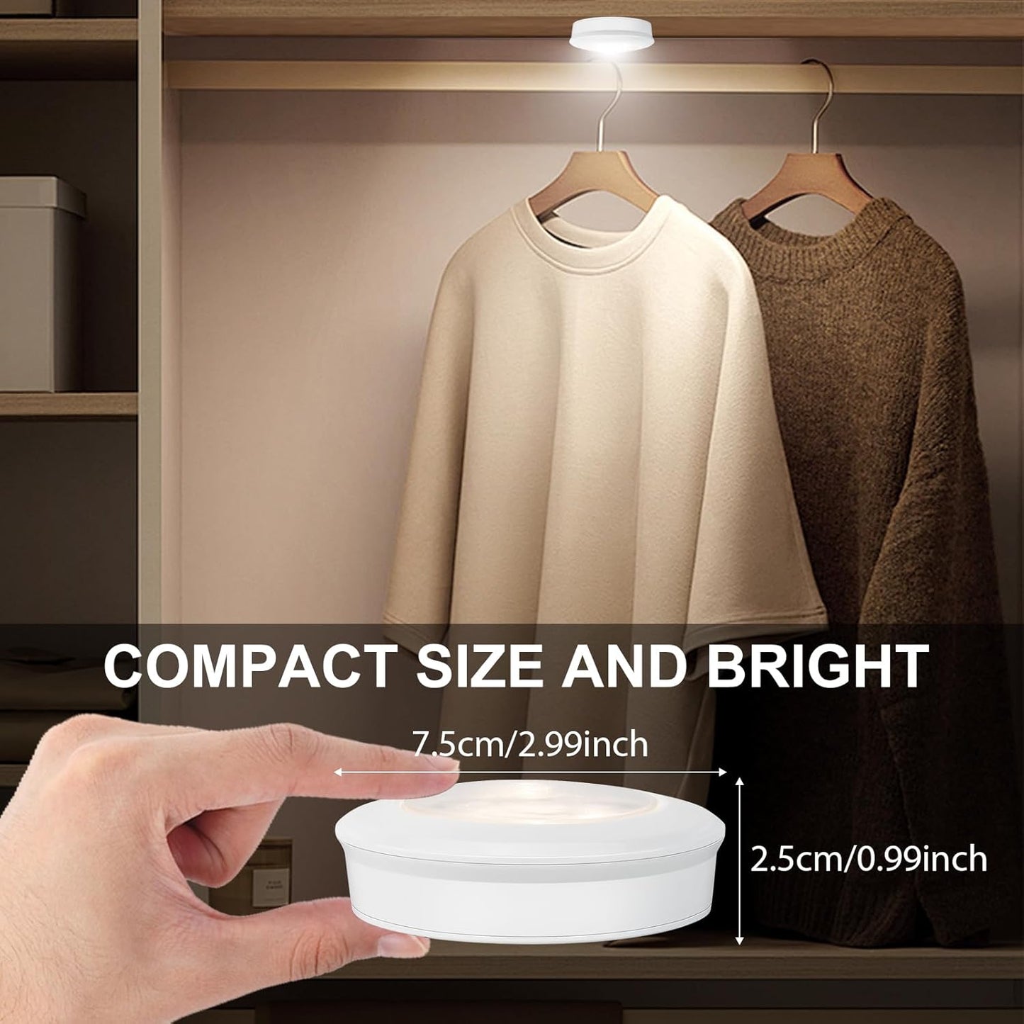 LED Under Cabinet Light, Ideal for Kitchen Cabinets, Closets, Garage and More