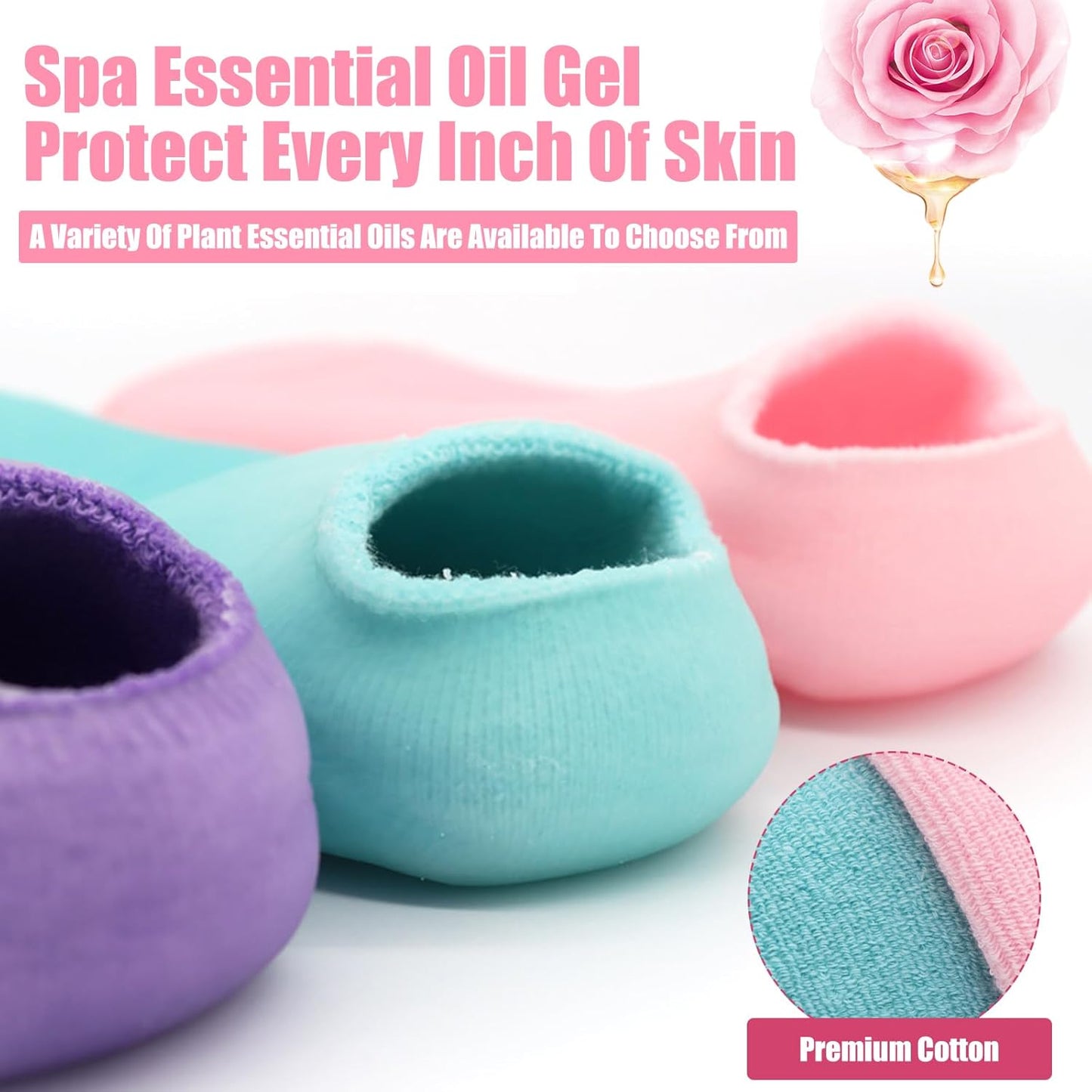 Moisturizing Gel Socks for Dry, Cracked & Rough Feet (1 Pair)