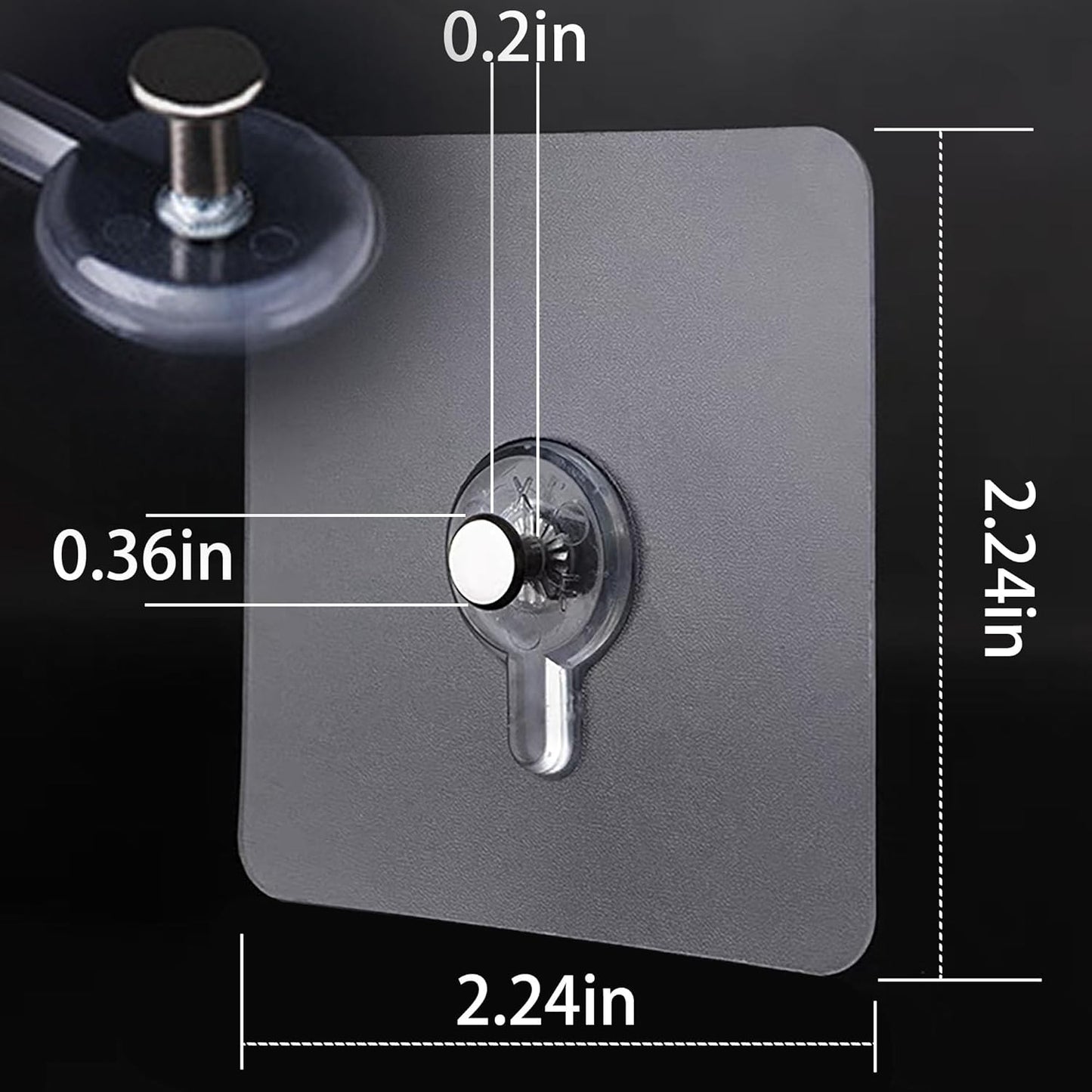Pack of 4 | Heavy Duty Adhesive Screw Hooks