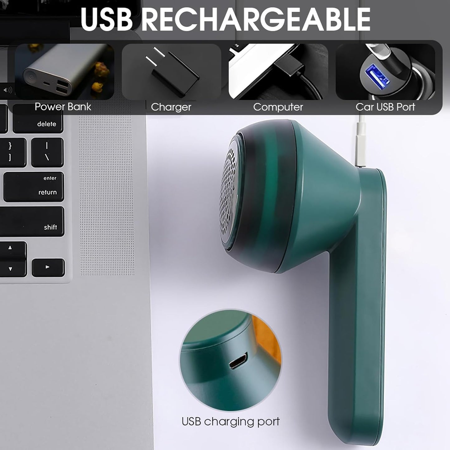 Rechargeable Lint Remover – For Clothes, Sweaters & Upholstery