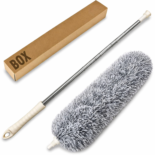 Extendable Microfiber Duster with Bendable Head – Washable & Reusable Cleaning Too