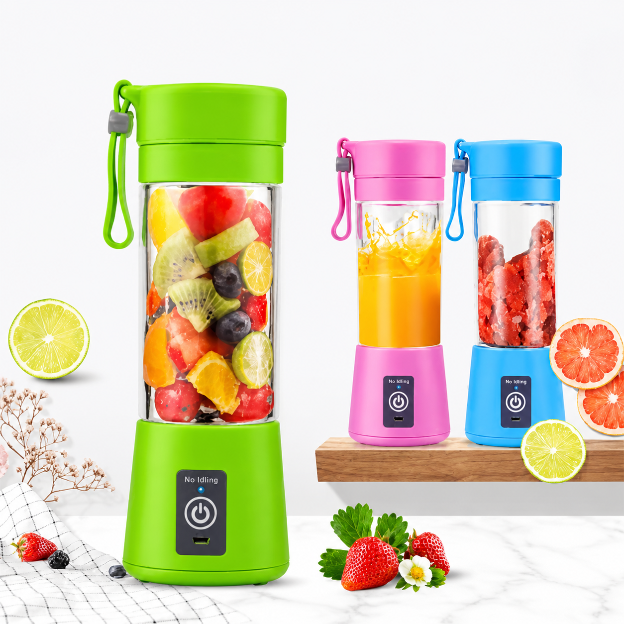Portable 6 Blade Electric USB Rechargeable Blender