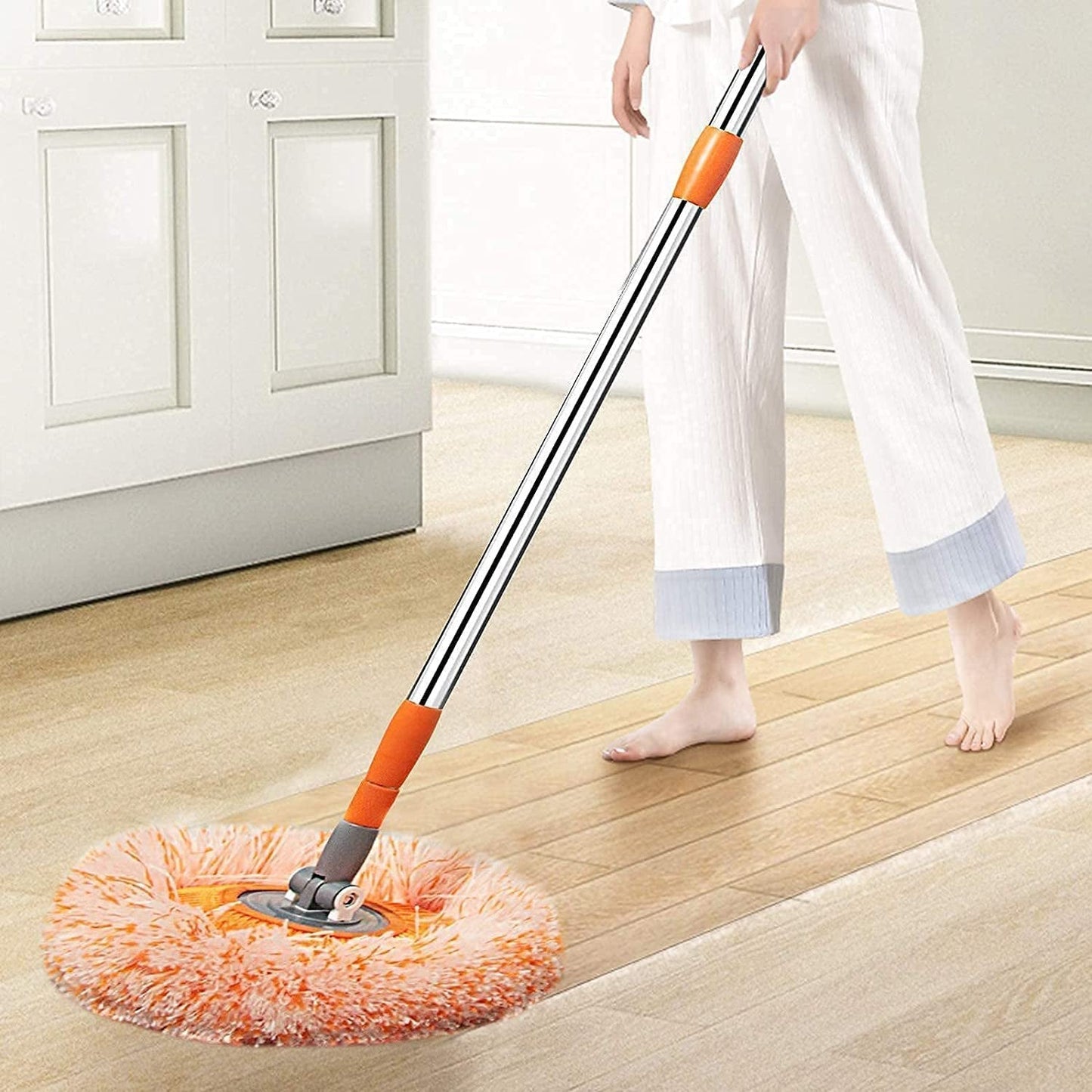 360° Rotating Microfiber Mop – Telescopic Handle for Home, Office & Car Cleaning
